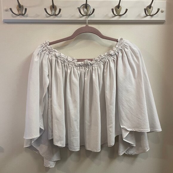 White Crop Off-the-shoulder Top (XS/AUS 6) - Picture 3 of 3